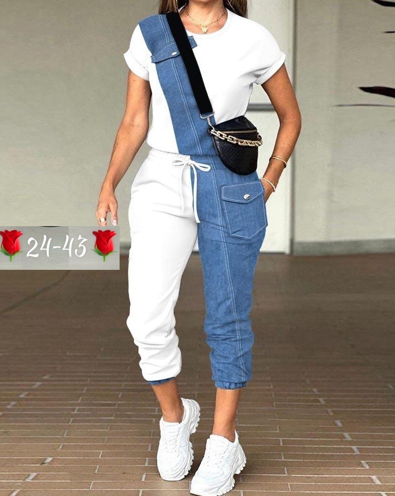 женский джинсовый комбинезон,женский джинсовый костюм,женский повседневный костюм из двух,джинсовые комбинезоны,женские костюмы