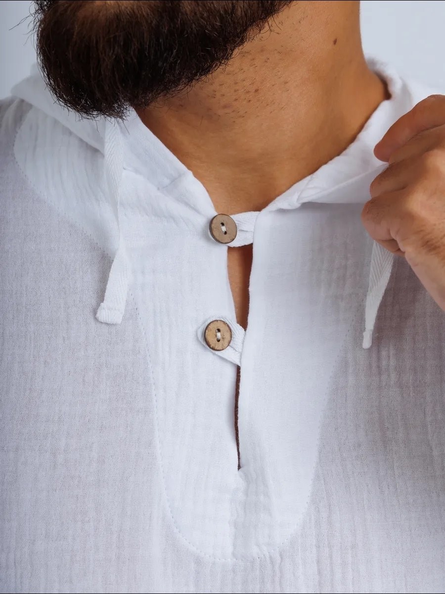 туника мужская пляжная с капюшоном,пляжная рубашка мужская с капюшоном,мужская пляжная туника,туника пляжная с капюшоном белая мужская,туники пляжная