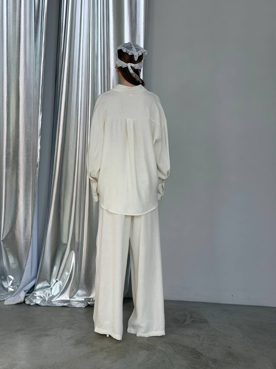 пижамные костюмы,белые костюмы,шелковый костюм,женский брючный костюм,lorani брюки в пижамном стиле