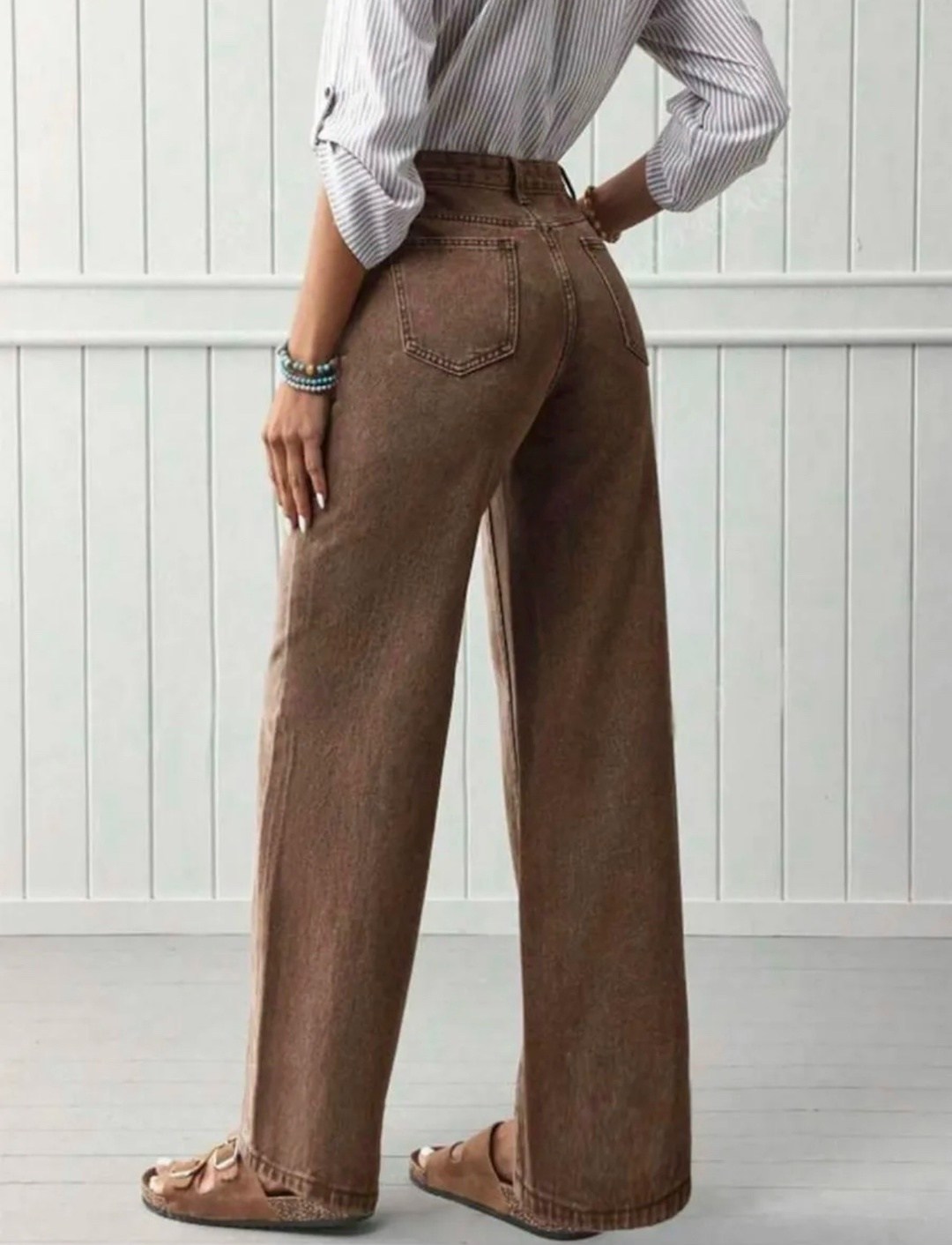 джинсы прямые широкие трубы salendo,джинсы широкие,женские джинсы,брюки джинсы,коричневые джинсы