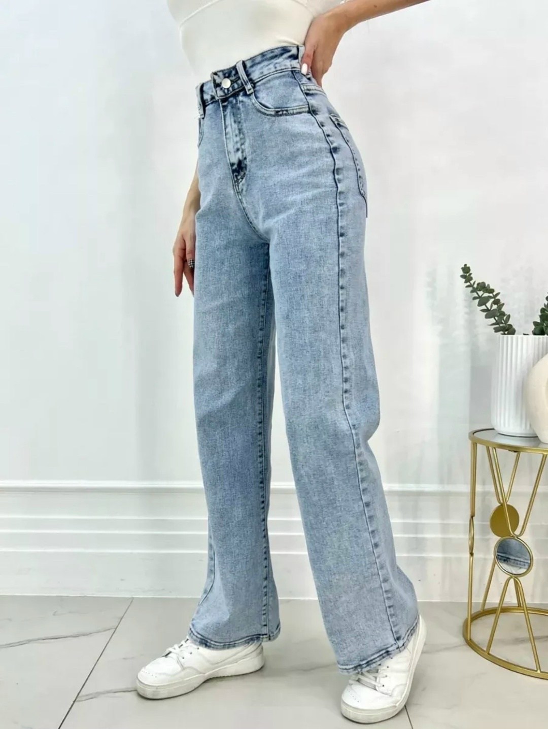 джинсы женские широкие,джинсы,голубой джинсы широкие трубы клеш,женские джинсы прямой модели,женские джинсы