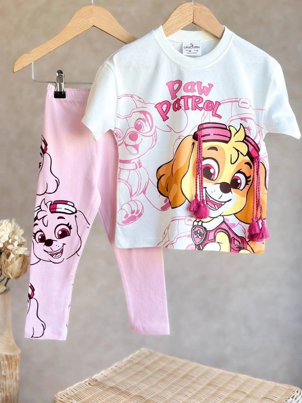 пижама paw patrol,скай щенячий патруль,skye paw patrol,костюм для девочек,футболки для девочек