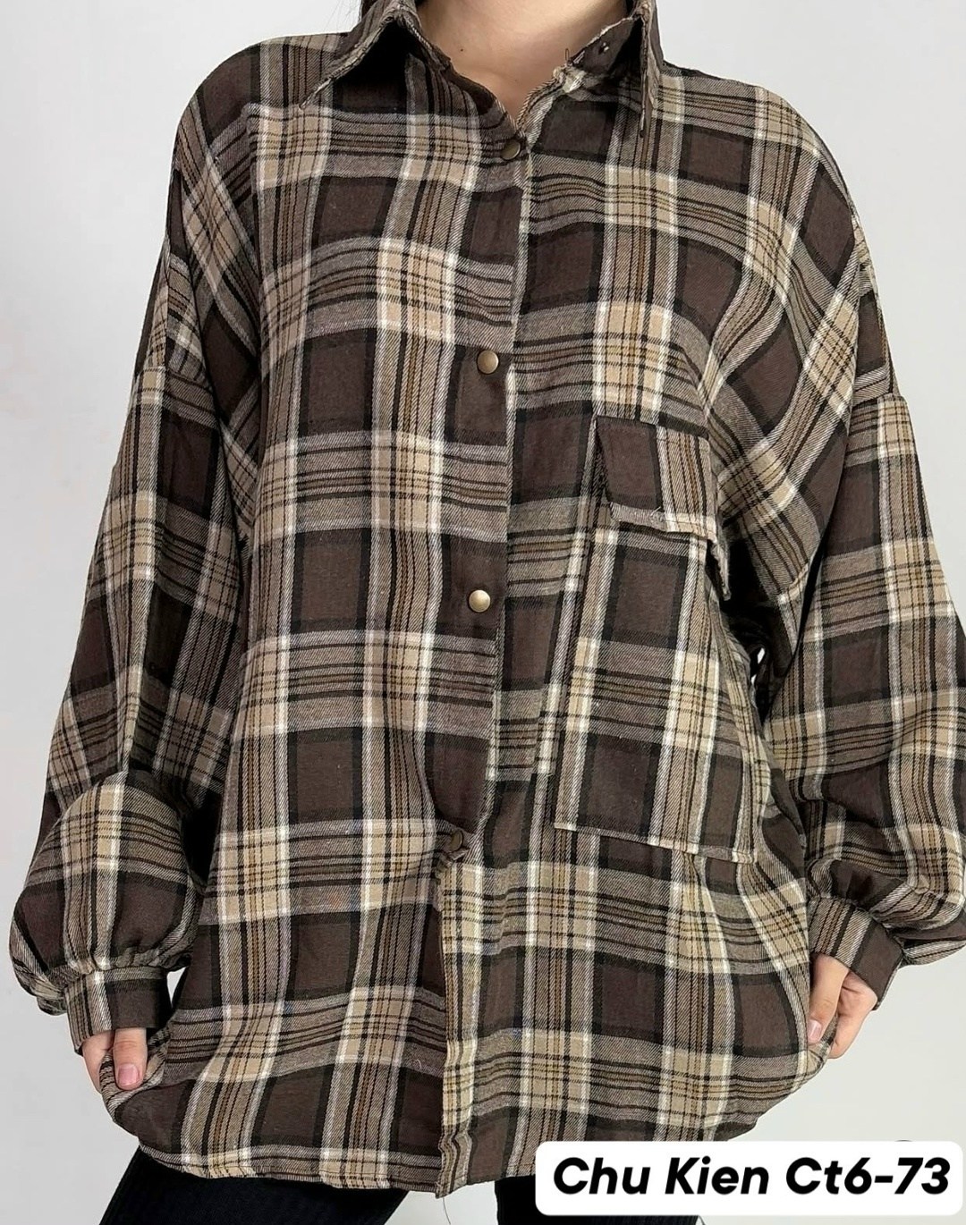 рубашка женская 7007 "клетка № 4",клетчатая рубашка женская теплая c&h style,рубашка женская 7007 клетка,рубашка женская оверсайз в клетку,рубашка женская в клетку pinacolada64