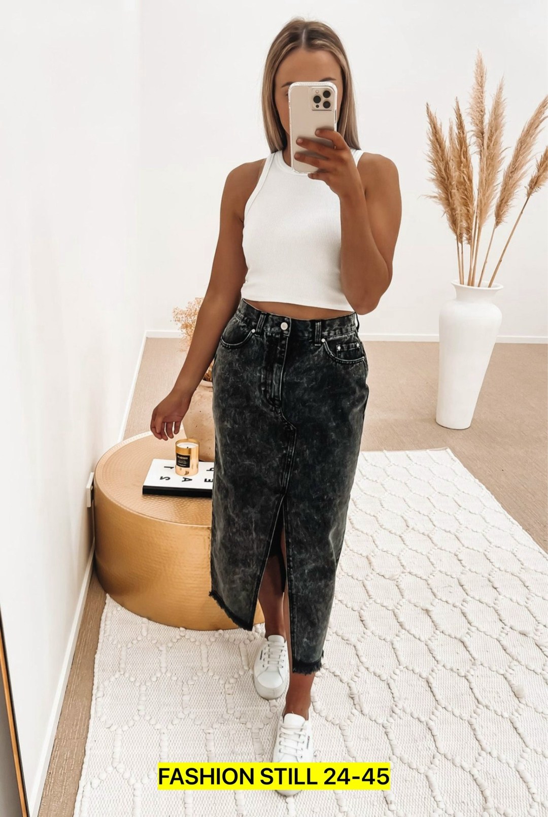 юбка джинсовая миди,юбка джинсовая,юбка женская джинсовая,юбка джинсовая длинная с разрезом wild&cutie,джинсовая юбка макси