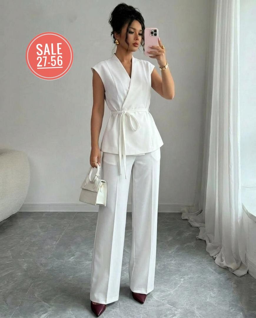 костюм брючный летний двойка,женские брючные костюмы,брючный костюм женский безко,брючный костюм,женский костюм 2-ка: жилетка-блуза+штаны марсала