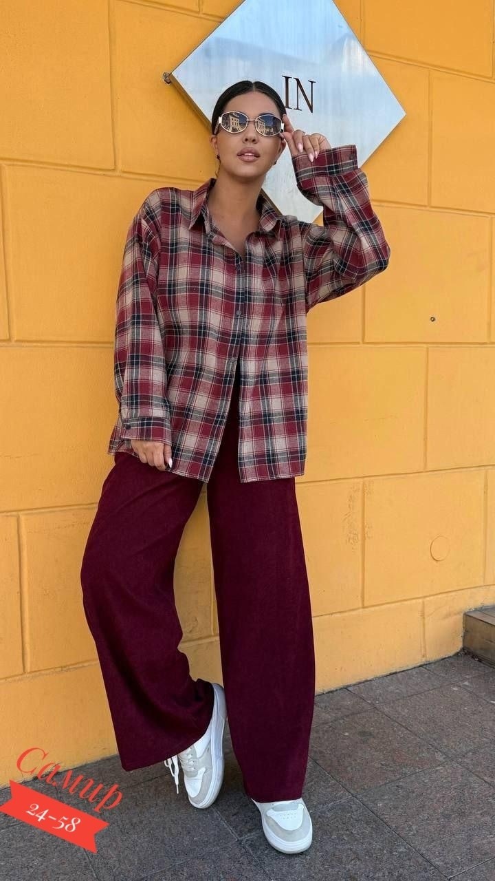 рубашка оверсайз в клетку,рубашка женская в клетку оверсайз,рубашка женская в клетку,костюм повседневный,костюм женский