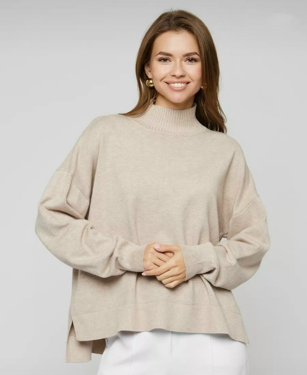 свитер оверсайз теплый,свитер женский оверсайз,джемпер оверсайз,свитер оверсайз теплый бежевый,джемпера женские