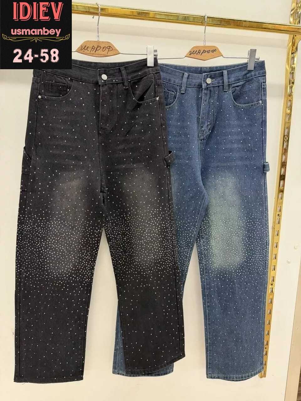 женские джинсы со стразами,джинсы клеш со стразами h&a collection,джинсы в стразах,джинсы широкие со стразами,джинсы со стразами широкие палаццо стрейч fashion vogue