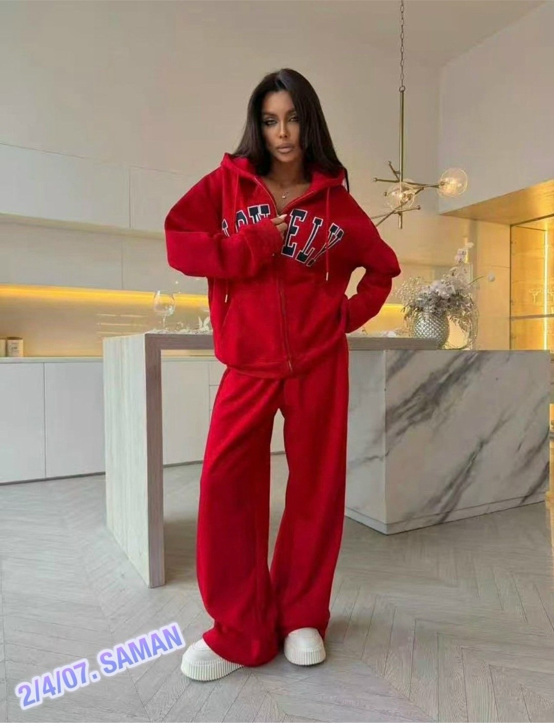 cпортивный костюм женский на флисе,костюм женский спортивный,женский костюм,костюм спортивный оверсайз со штанами палаццо и зип худи micca,костюм спортивный оверсайз со штанами палаццо и зип худи micc