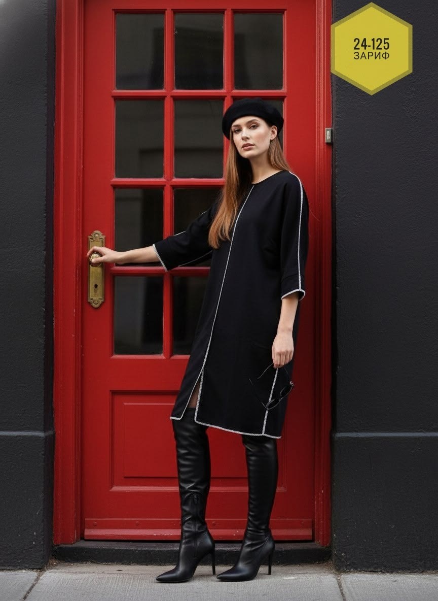 трикотажное платье,повседневные платья,yfs 6145 черное платье,модное платье,платье стильное