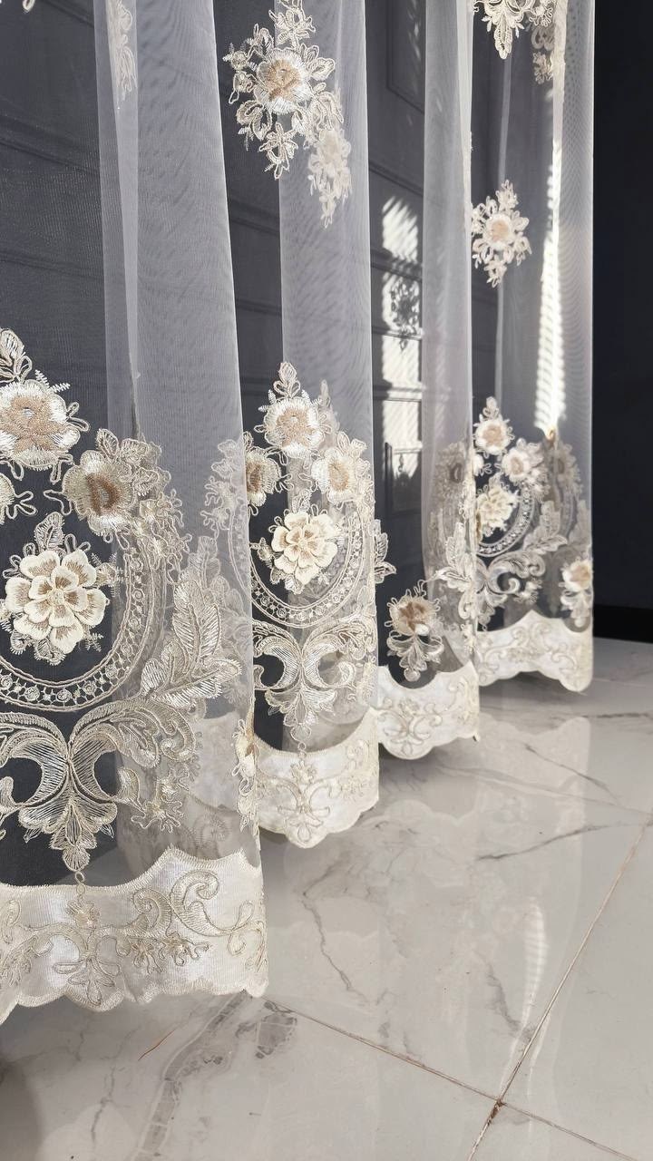 тюль с вышивкой 400х290 см verba home,тюль с вышивкой,тюль сетка с вышивкой кордовая нить бахат 380 x 270 см,тюль сетка,тюль сетка для комнаты ширина 400 высота 240 с вышивкой