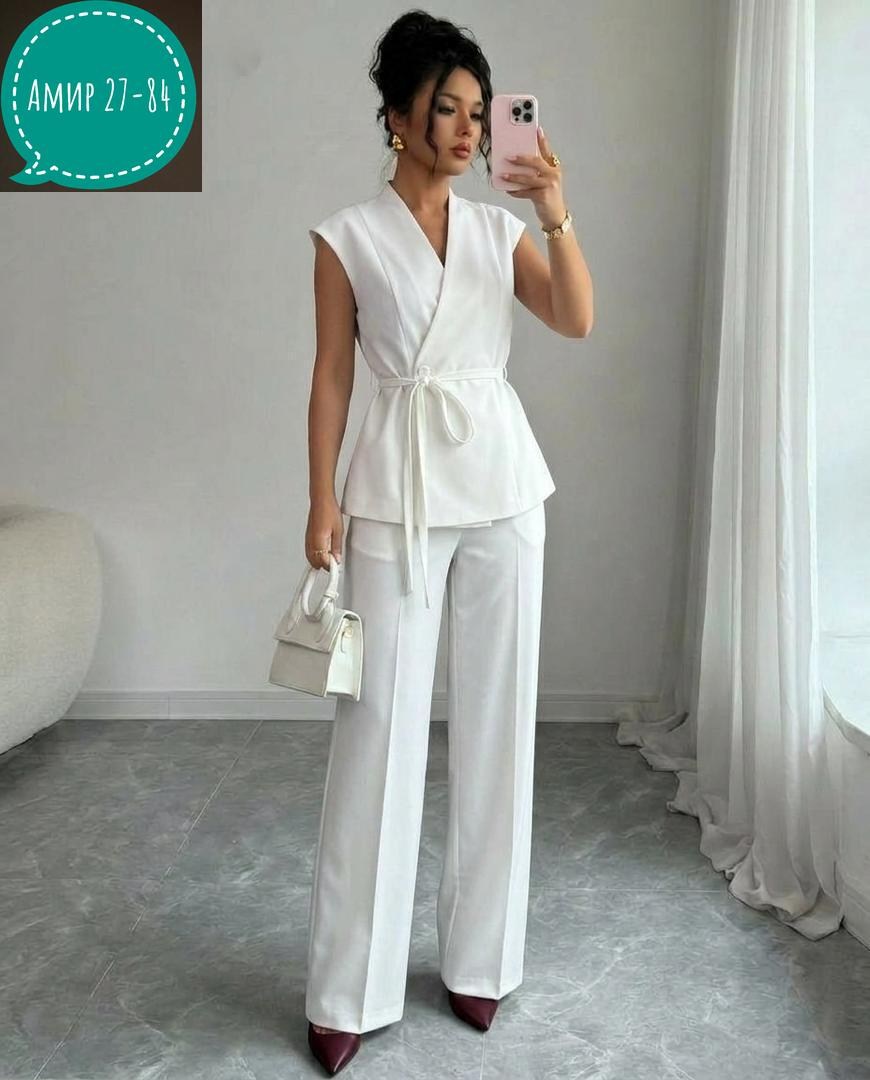 женский стильный костюм двойка: брюки+жилет,брючный костюм,брючный костюм женский,женский костюм жилет и брюки,женский костюм 2-ка: жилетка-блуза+штаны марсала