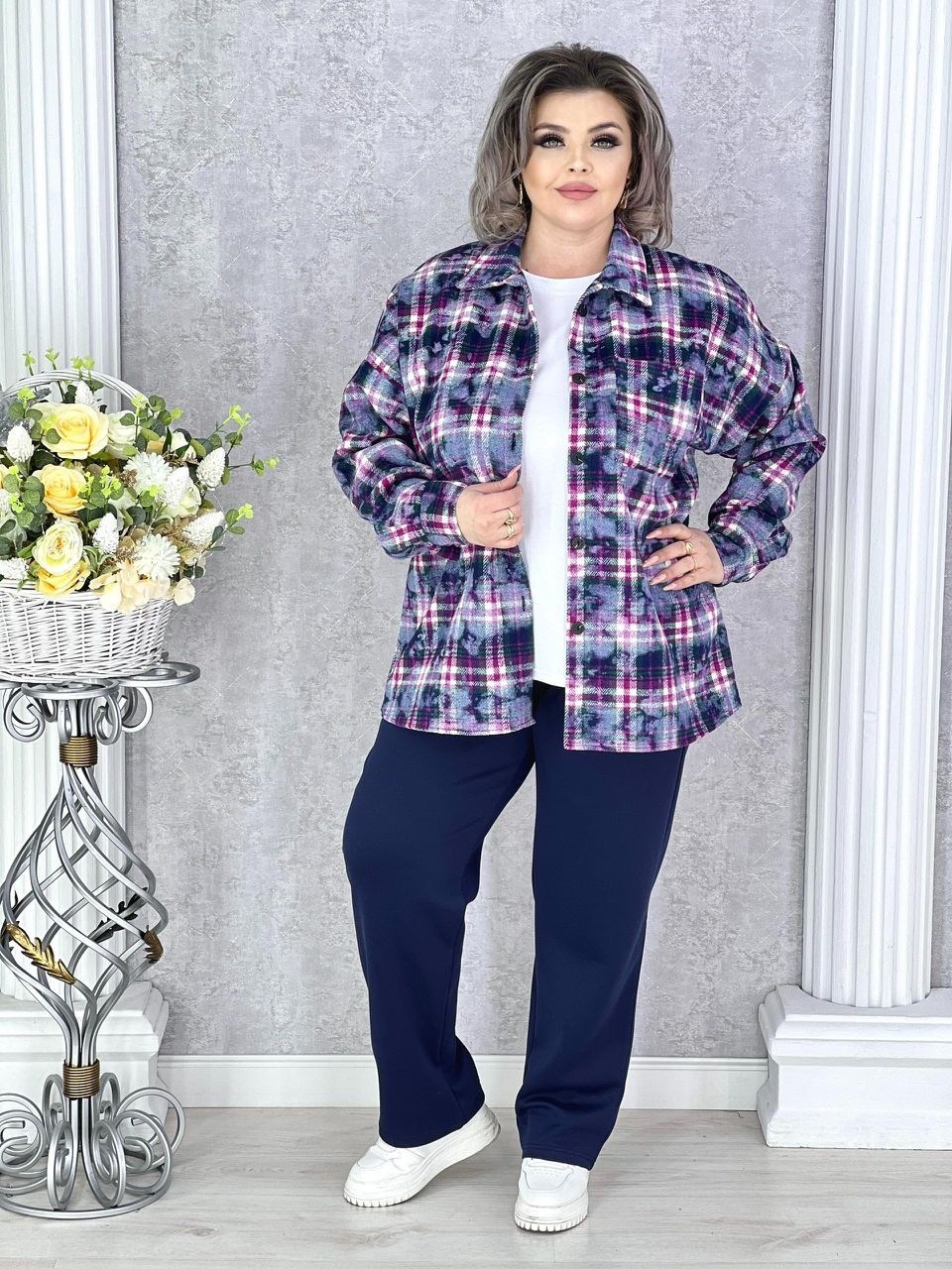 костюм тройка с рубашкой,женский костюм,рубашка теплая в клетку удлиненная,рубашка женская в клетку,костюм женский с рубашкой