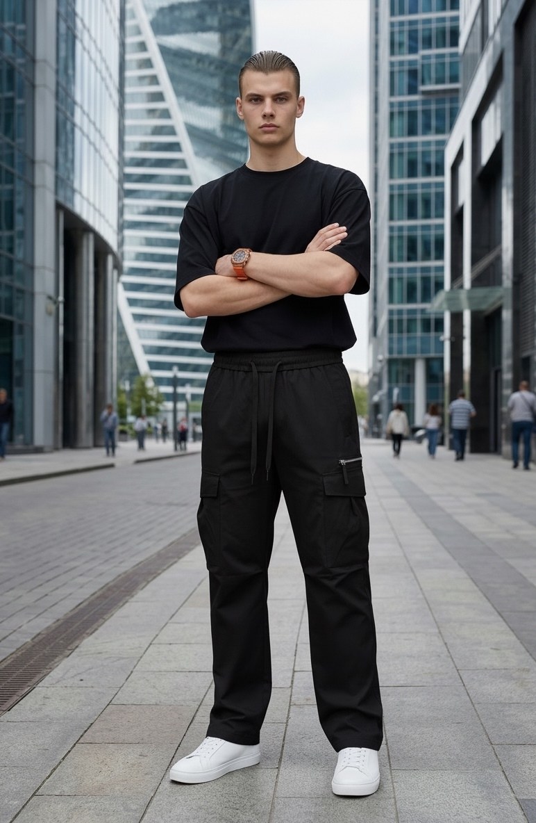мужские брюки карго,брюки карго,брюки джоггеры,широкие брюки карго,черные брюки карго