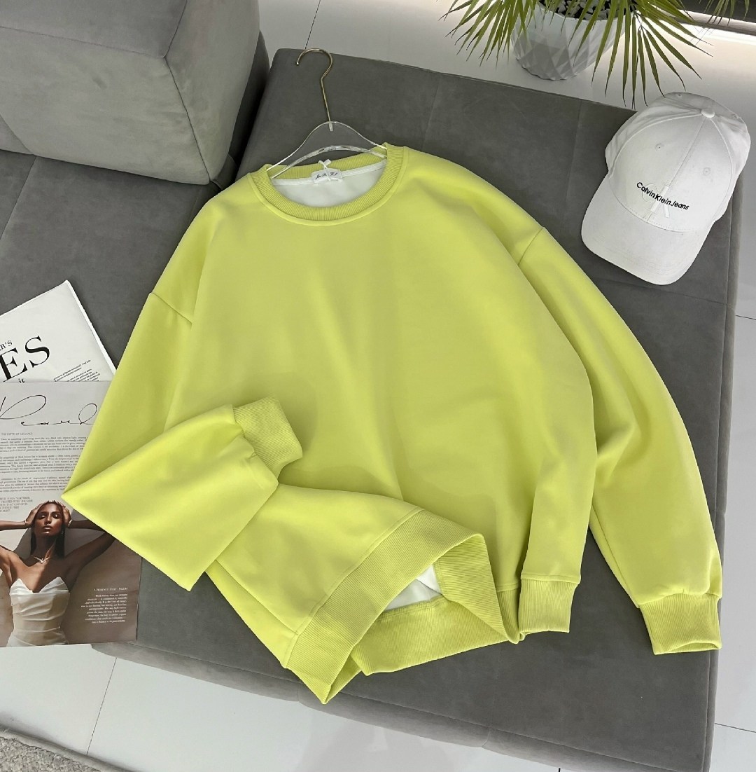 свитшот женский,зеленый свитшот,свитшот оверсайз,свитшот оверсайз женский,желтый свитшот