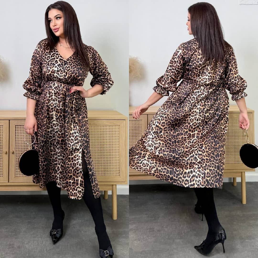 женское платье лео,платье леопард,платье женское прадо,платье прадо,леопардовое платье для полных