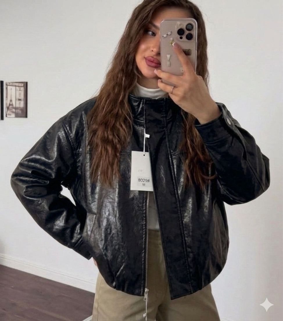 куртка женская кожаная,куртка бомбер,куртка бомбер женская,кожаная куртка,куртка бомбер из экокожи emberens