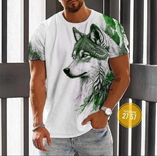 футболки мужские,мужская футболка с принтом волка,футболка с волками,футболка мужская с принтом,мужские футболки с изображением волка