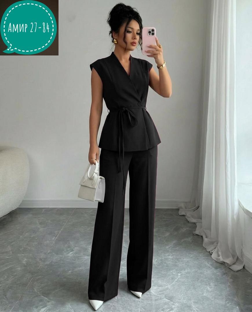 женский стильный костюм двойка: брюки+жилет,брючный костюм,брючный костюм женский,женский костюм жилет и брюки,женский костюм 2-ка: жилетка-блуза+штаны марсала