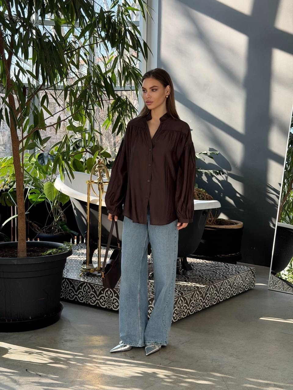 блузка стильная,рубашка женская,рубашка коричневая,блуза,блуза женская
