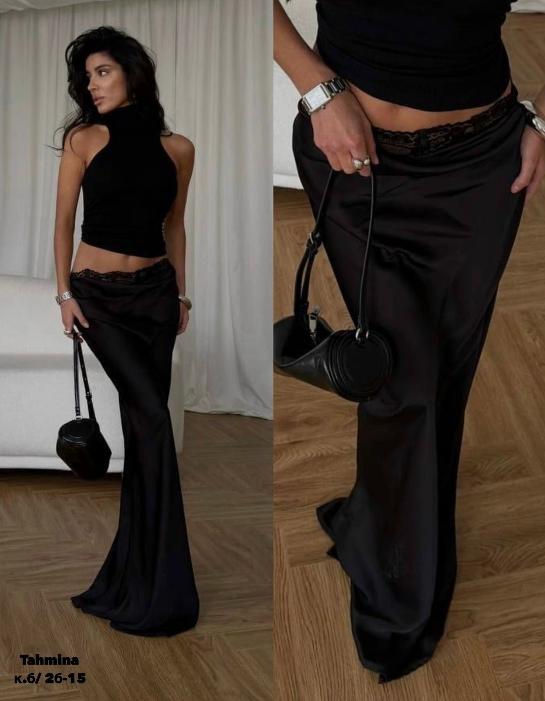 атласная юбка макси,юбка атласная длинная,юбка макси из атласа черного цвета,длинная юбка,юбка в пол