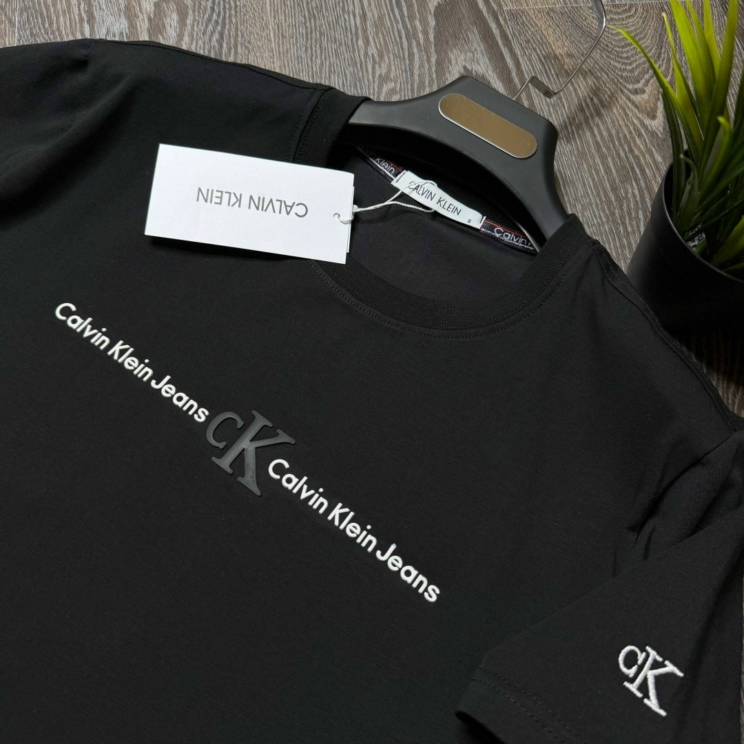 футболка calvin klein мужская,хлопковая футболка с логотипом calvin klein,футболки мужские,комплект футболки,черная мужская футболка с круглым вырезом calvin klein