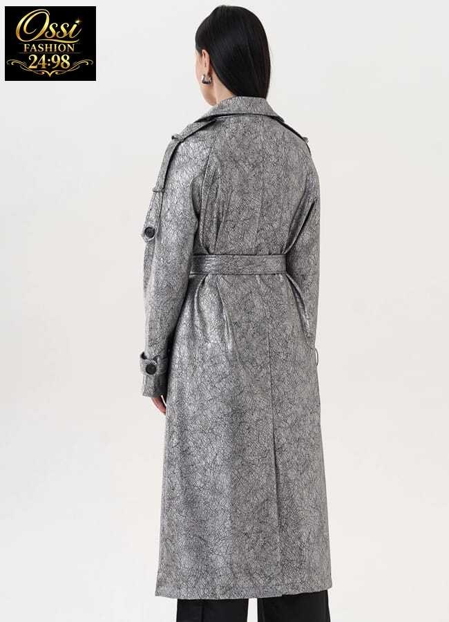 женское пальто,плащ из экокожи,пальто с поясом,тренч пальто,серое пальто