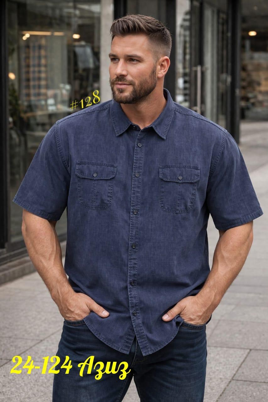 повседневная рубашка,рубашка джинса,рубашка,рубашка мужская джинсовая,рубашка мужская с короткими рукавами