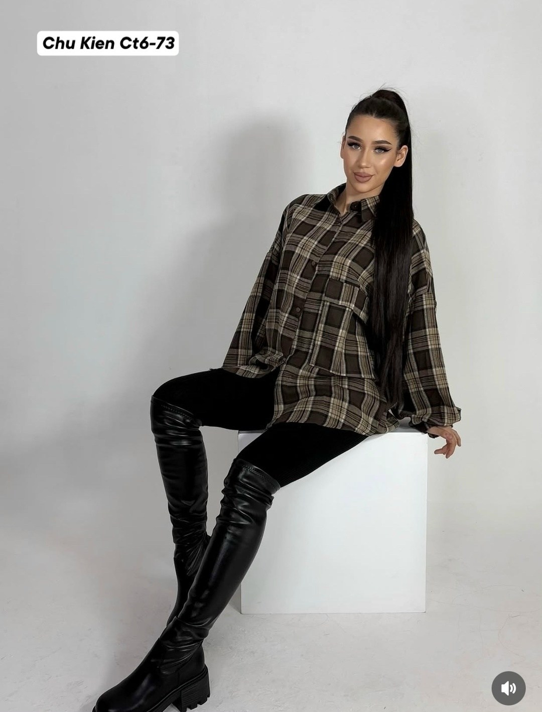 рубашка женская 7007 "клетка № 4",клетчатая рубашка женская теплая c&h style,рубашка женская 7007 клетка,рубашка женская оверсайз в клетку,рубашка женская в клетку pinacolada64