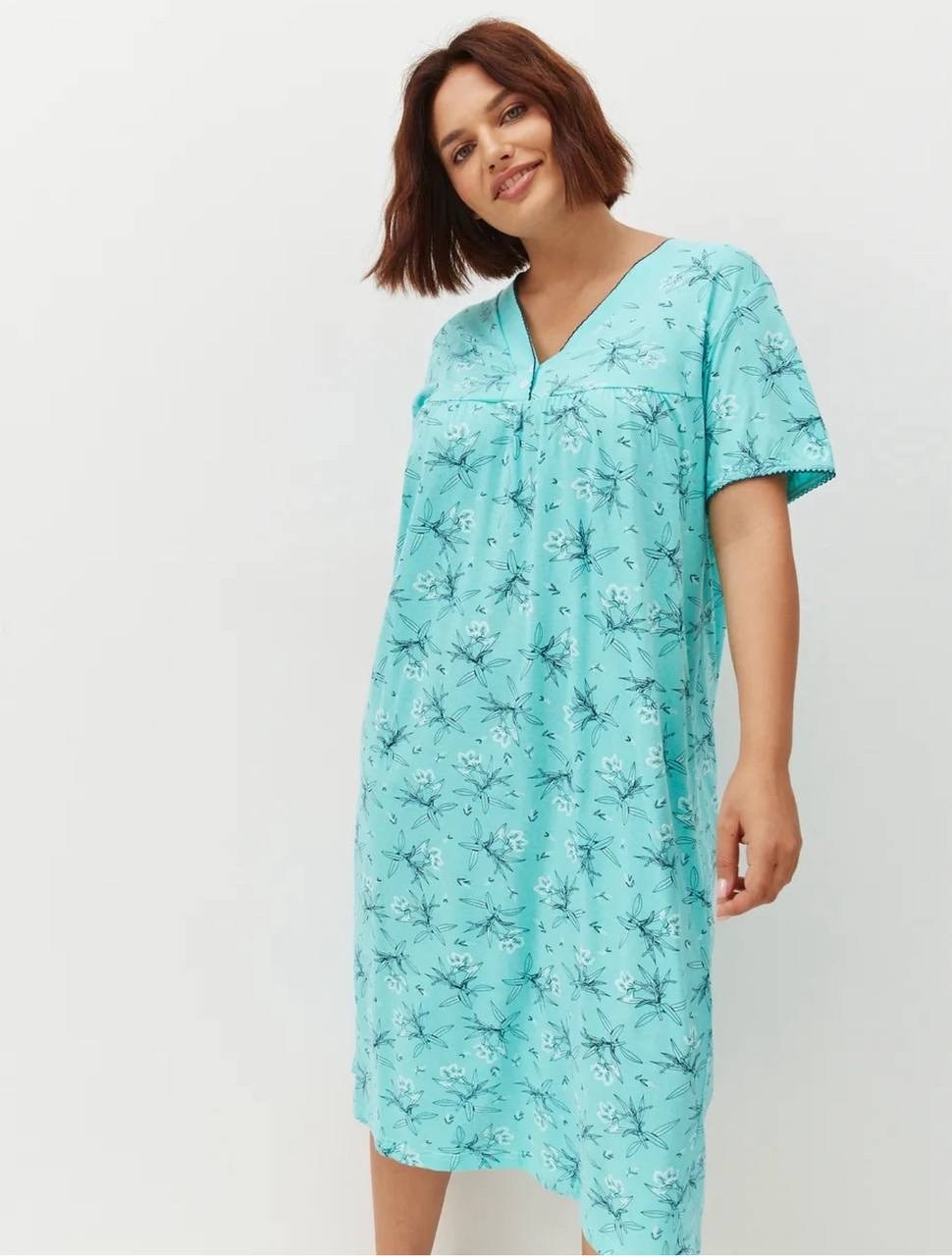 ночная сорочка трикотажная хлопок mironia,ночная сорочка хлопок большие размеры mironia,ночная сорочка для дома,ночная сорочка трикотажная хлопок,ночная сорочка