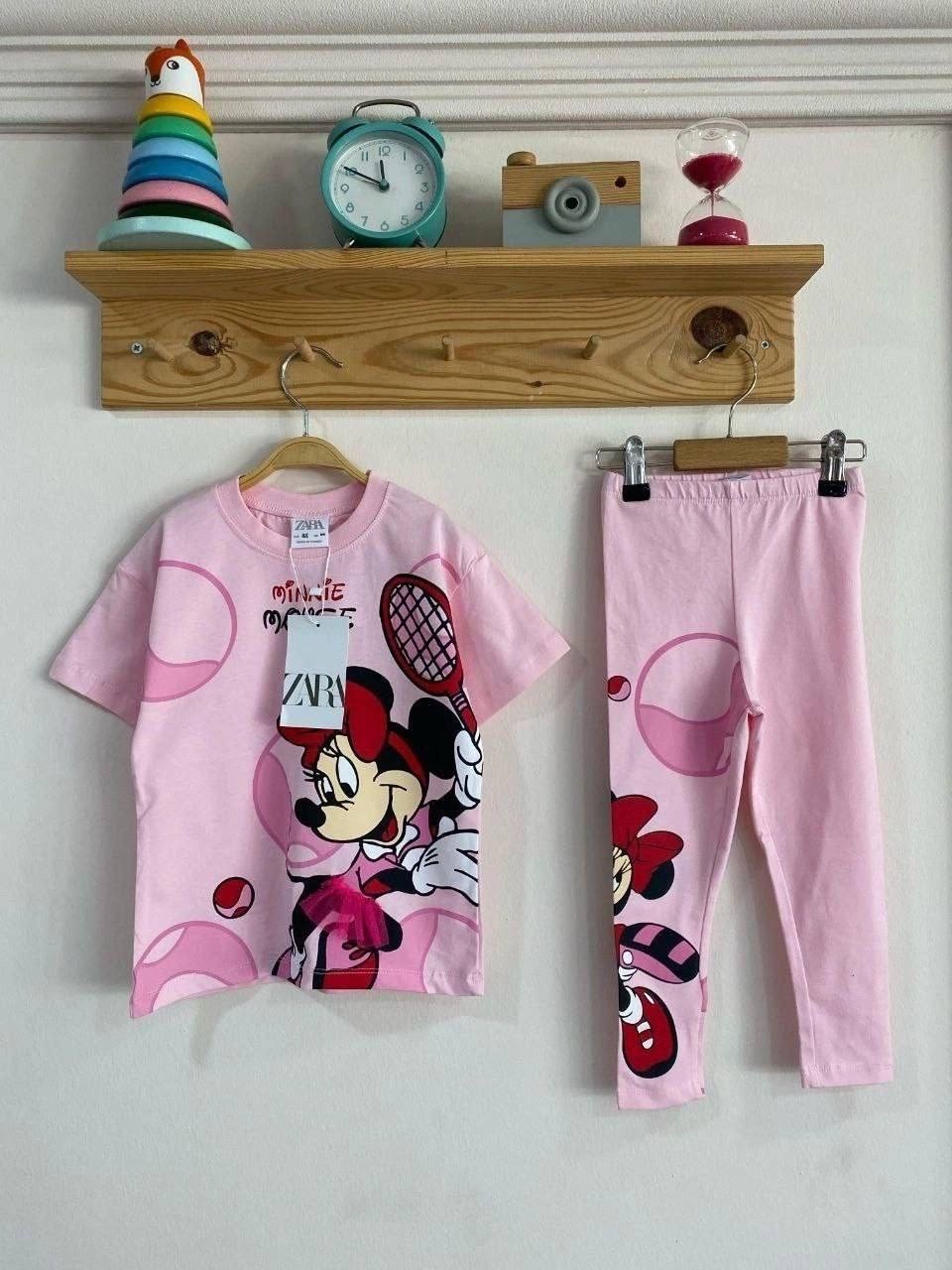 костюм для девочки с минни маус,комплект одежды,костюм для девочек,одежда для девочек,комплект одежды девочке