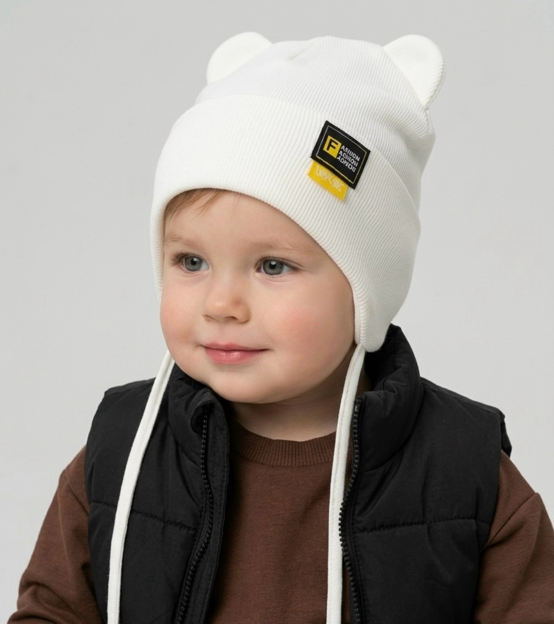 шапка для мальчика,шапка детская,шапка хлопковая на подкладе "мишка" 0+ bungly,шапка детская демисезонная,шапка для детей