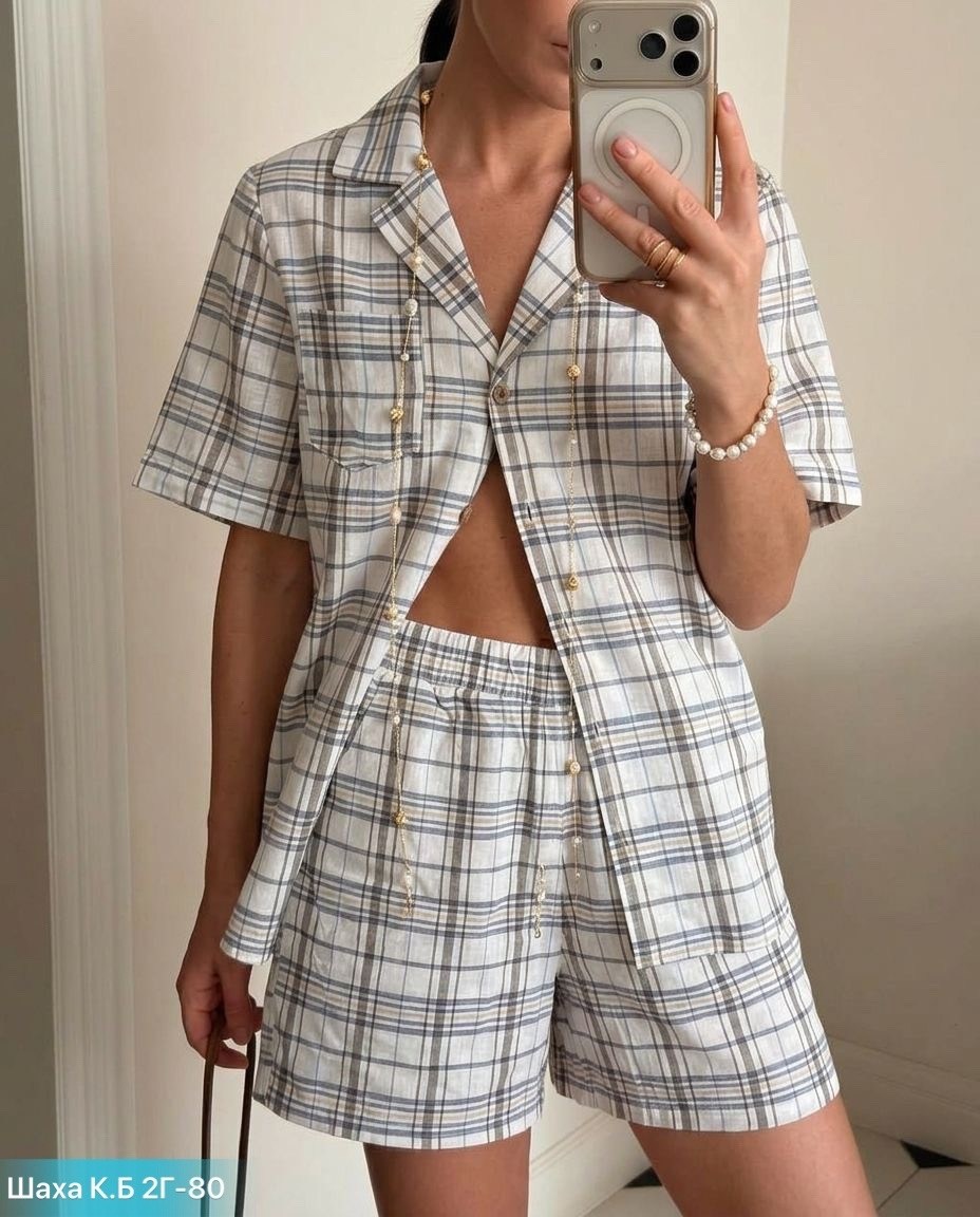 пижама женская в клетку,пижама женская,пижама одежда для сна,комплект пижама,пижама с рубашкой
