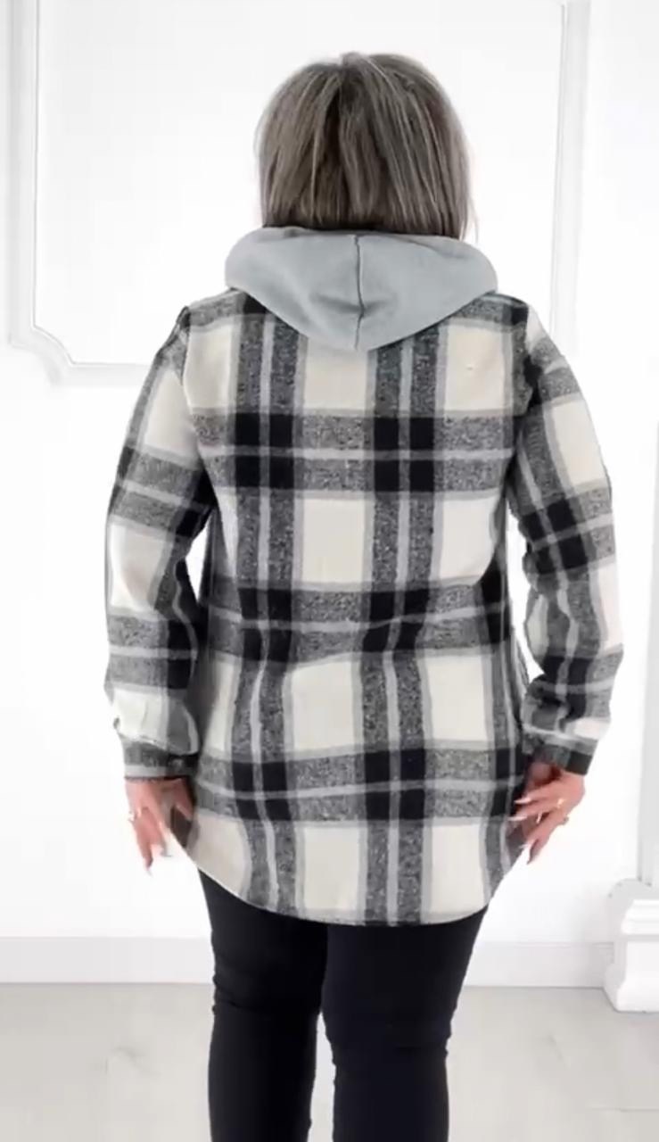 рубашка теплая в клетку удлиненная,рубашка теплая в клетку,рубашка женская теплая большого размера в клетку,кофта в клетку,рубашка oversize в клетку