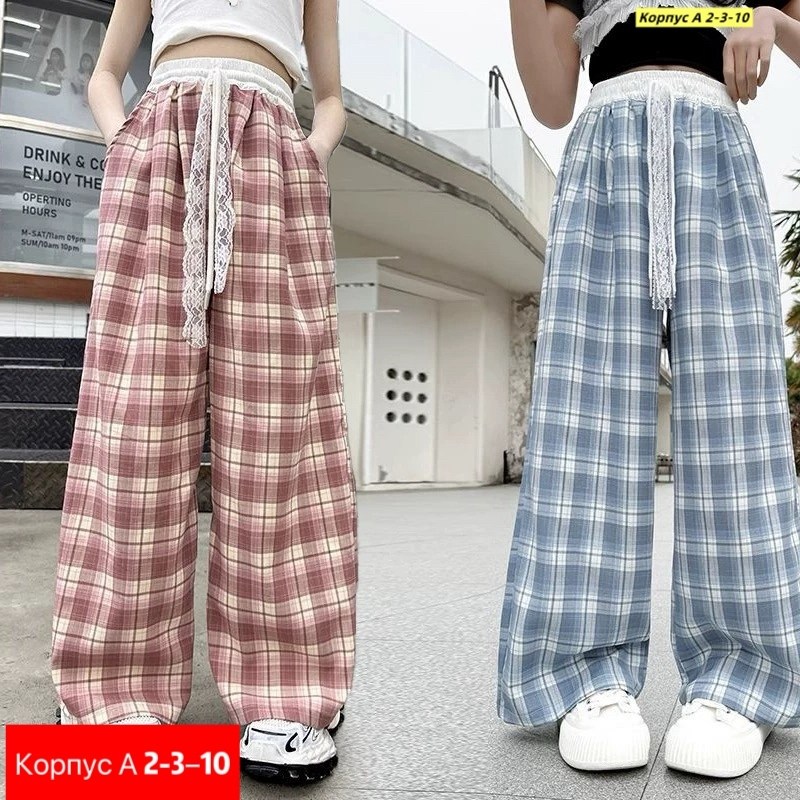 клетчатые штаны широкие,широкие брюки,женские широкие брюки,брюки женские в клетку,клетчатые брюки женские широкие