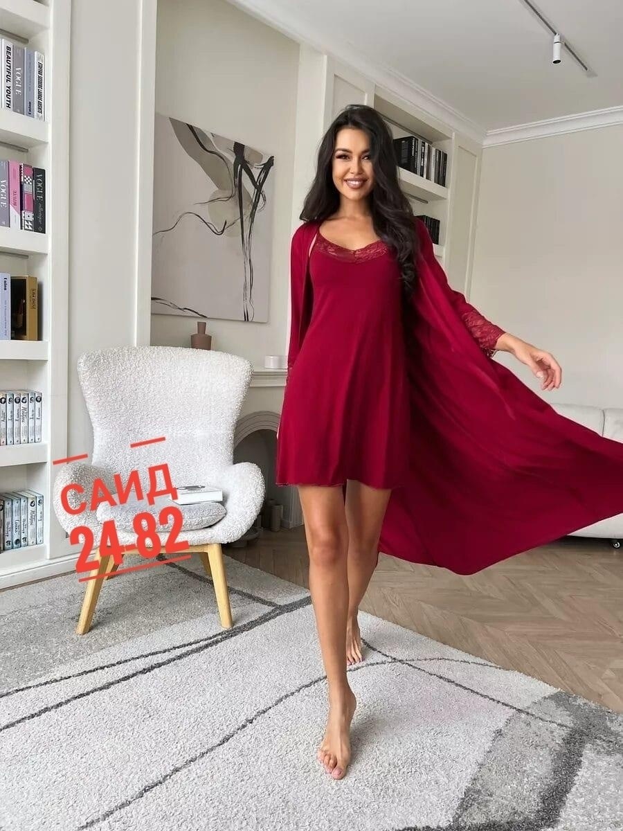 халат домашний с сорочкой комплект,комплект сорочка халат,комплект халат и ночная сорочка,сорочка с халатом,халат женский