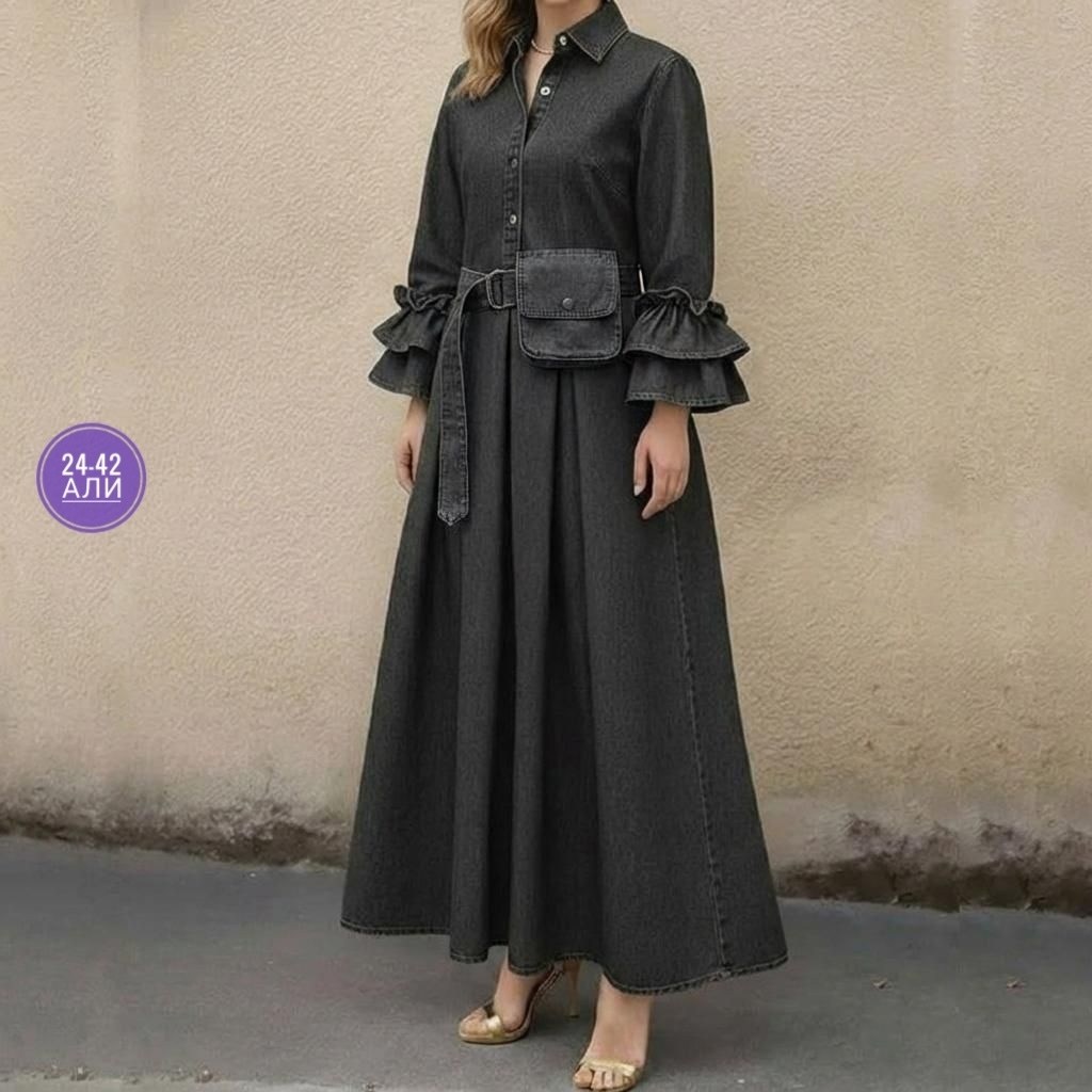 платье из джинсовой ткани,джинсовая платье,женское джинсовое платье,платье стиль,мусульманские платье