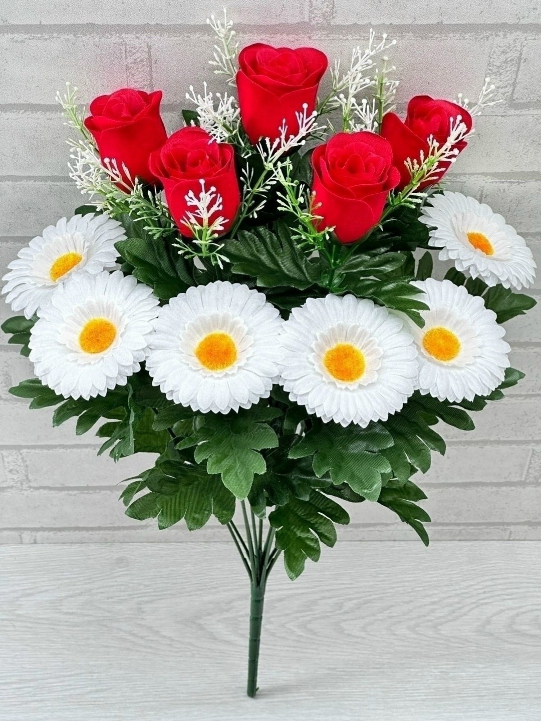 букет,цветы искусственные ромашка,розы с ромашками,цветок искусственная,цветами