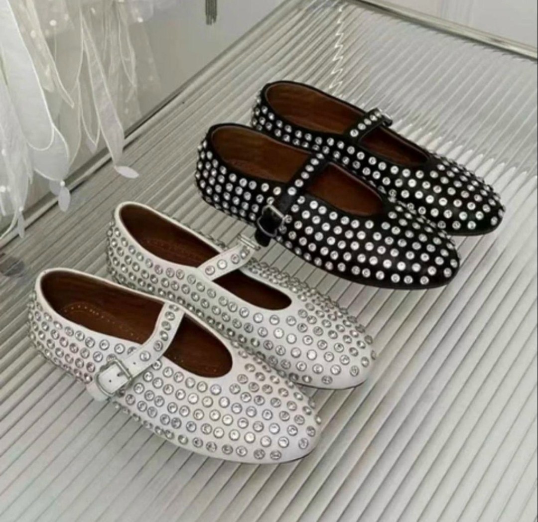 alaia балетки,,балетки женские,туфли со стразами,стильная
