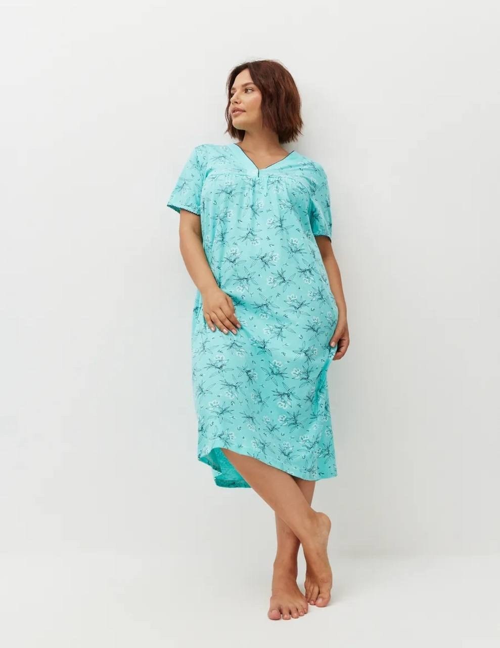 ночная сорочка трикотажная хлопок mironia,ночная сорочка хлопок большие размеры mironia,ночная сорочка для дома,ночная сорочка трикотажная хлопок,ночная сорочка