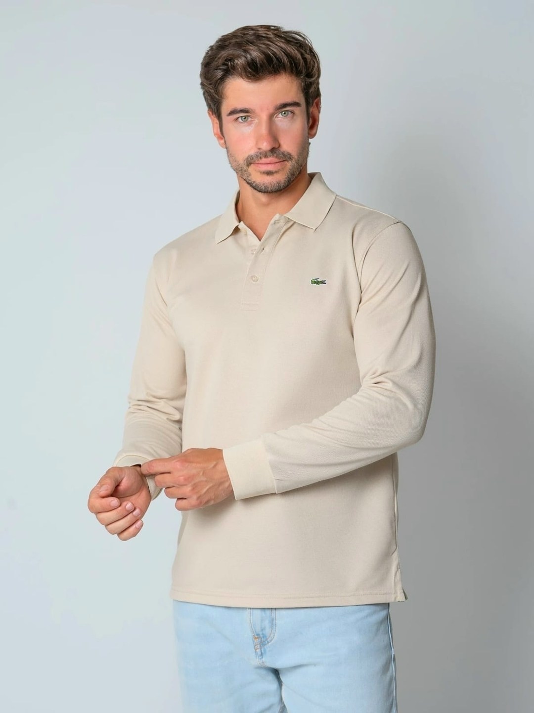 поло с длинными рукавами,поло lacoste long sleeve classic pique shirt белый,мужская кофта,лонгслив lacoste,поло белое мужское