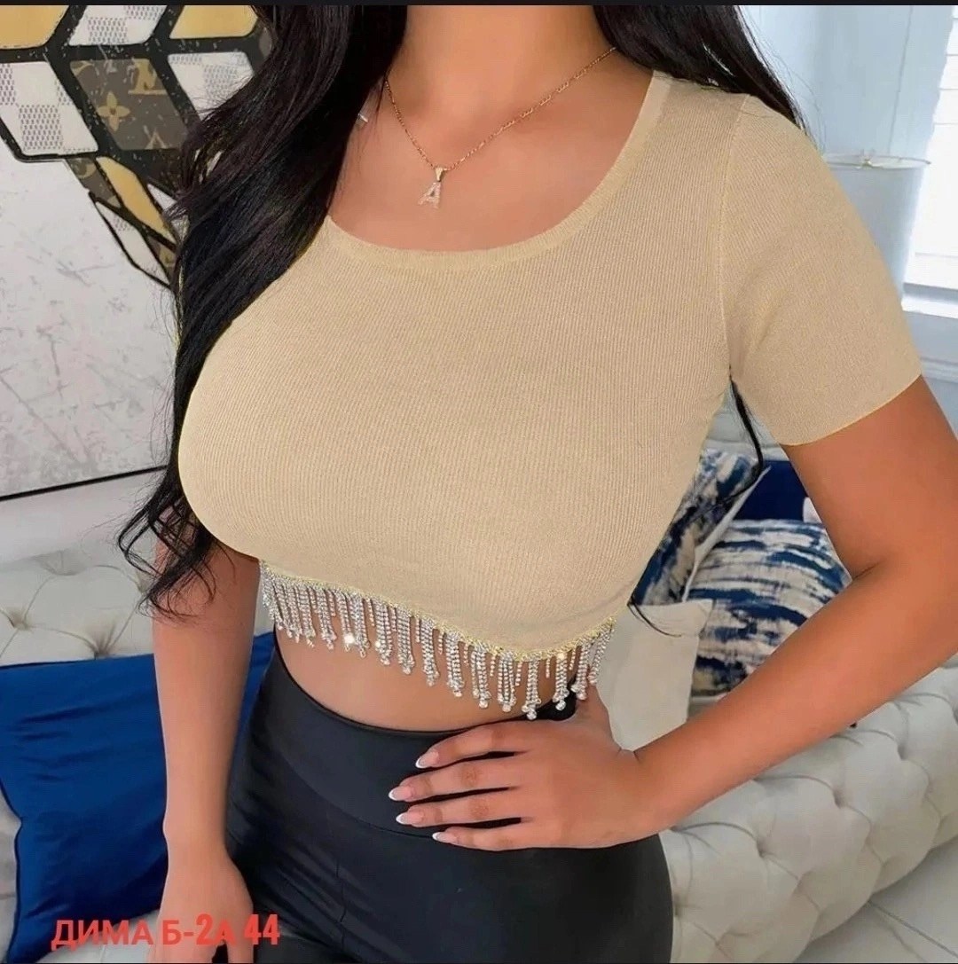футболки женская,топ с цепочкой,вязаная футболка,укороченная футболка,футболка с цепочками