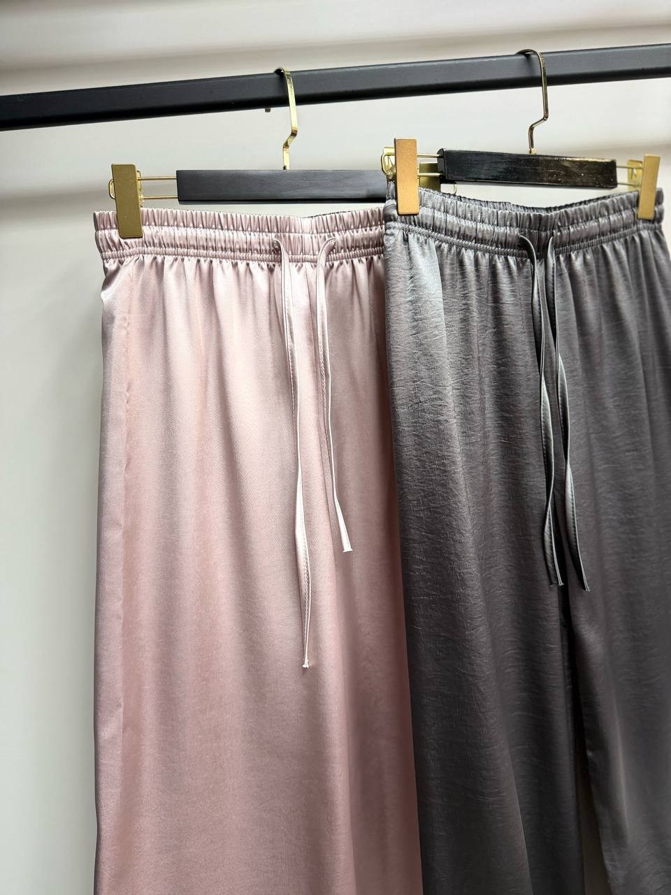 шелковые брюки,атласные брюки,женские свободные брюки,женские широкие брюки,шифоновые брюки