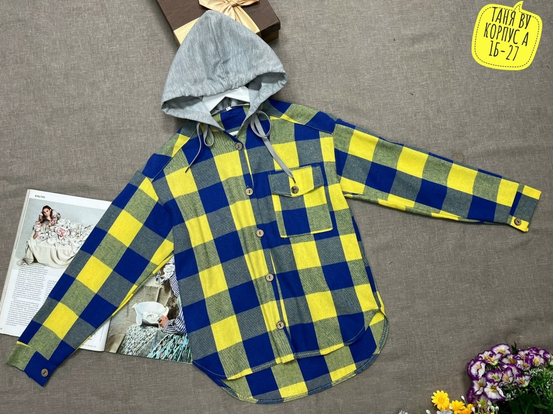 рубашка с капюшоном в клетку,рубашка на мальчика горчичного цвета,рубашка с капюшоном,рубашка с капюшоном для мальчика,рубашка для мальчика