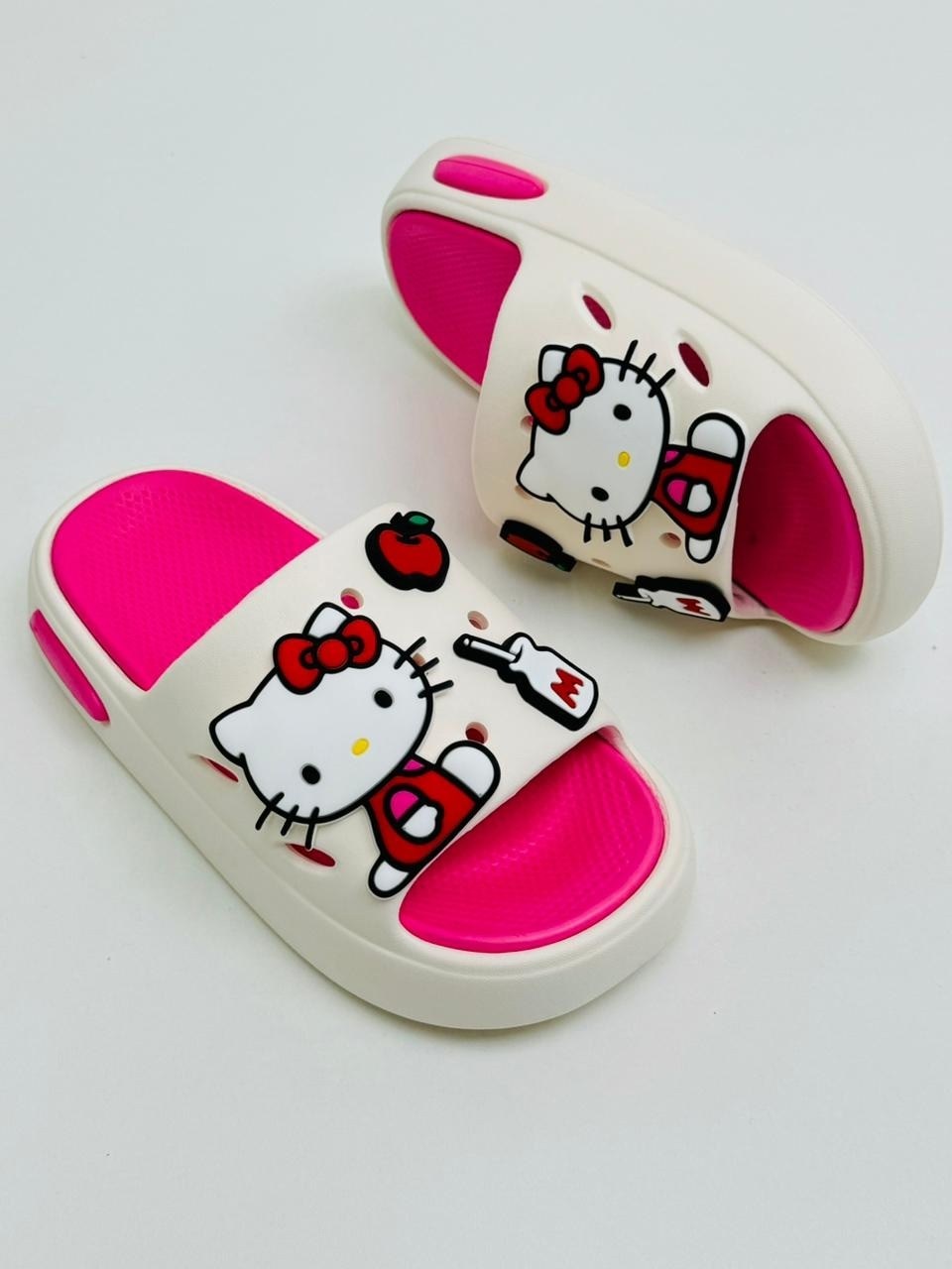 тапочки китти,,милые тапочки,тапочки для девочек,летние тапочки для девочек