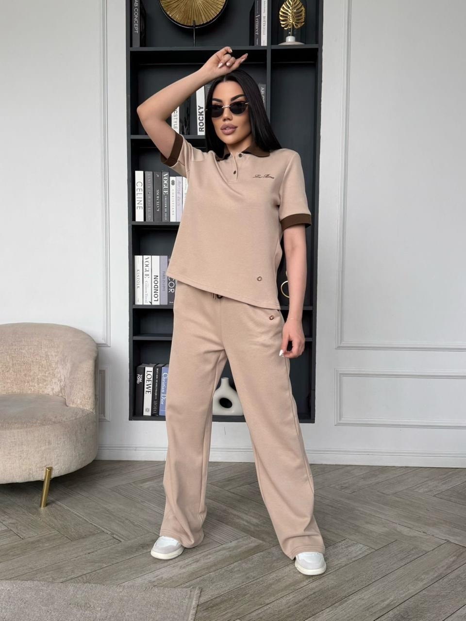 трикотажные костюмы,стильные костюмы,повседневный костюм,костюм молочный,костюм бежевый