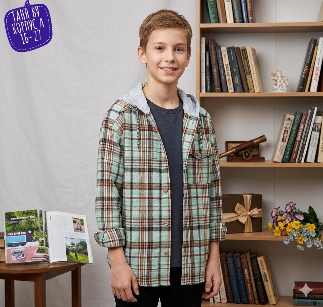 рубашка с капюшоном в клетку,рубашка на мальчика горчичного цвета,рубашка с капюшоном,рубашка с капюшоном для мальчика,рубашка для мальчика