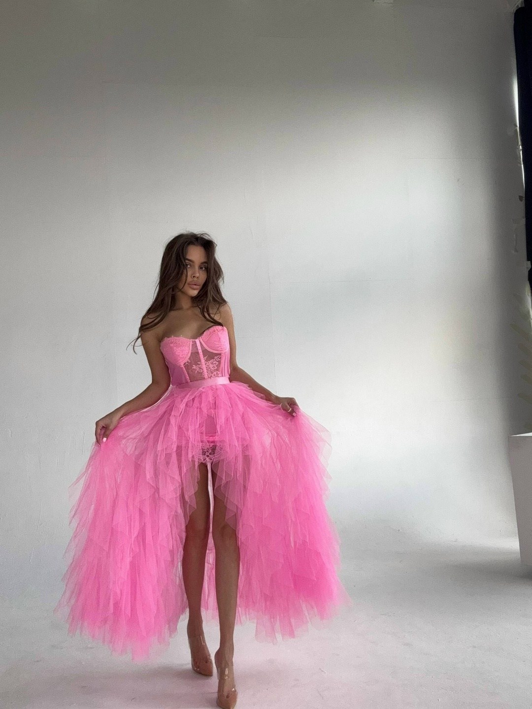 платье пышное,платье из фатина,розовое платье,платья для выпускного вечера,платья для выпускного