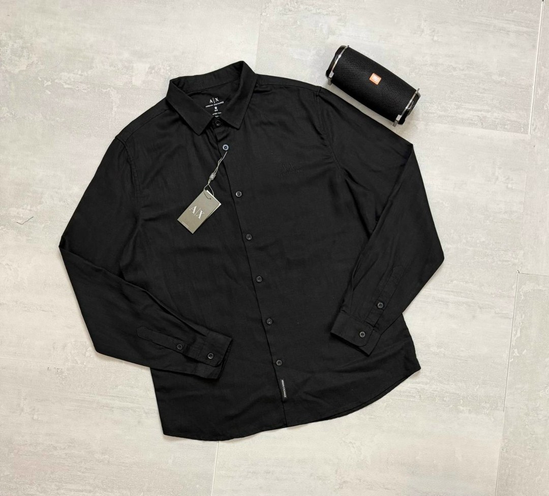 классическая рубашка armani exchange черный,рубашка мужская,рубашка черная,рубашка мужская черная,рубашка
