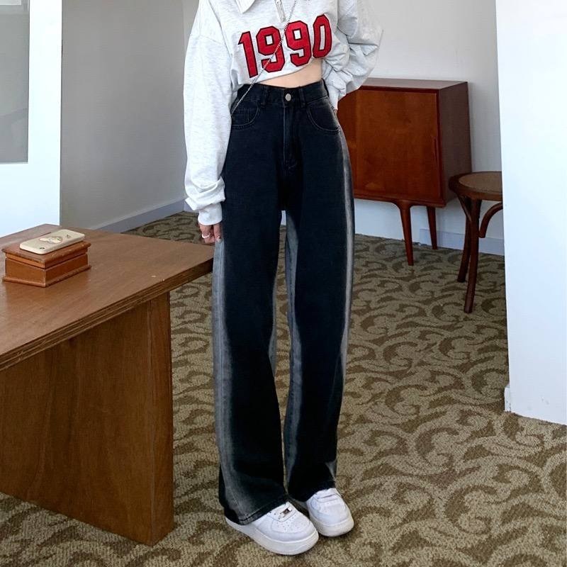 брюки с широкими штанинами,джинсы женские широкие,джинсы с широкими штанинами,корейские широкие джинсы женские,джинсы широкие брюки